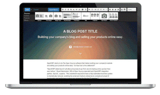 Odoo image and text block