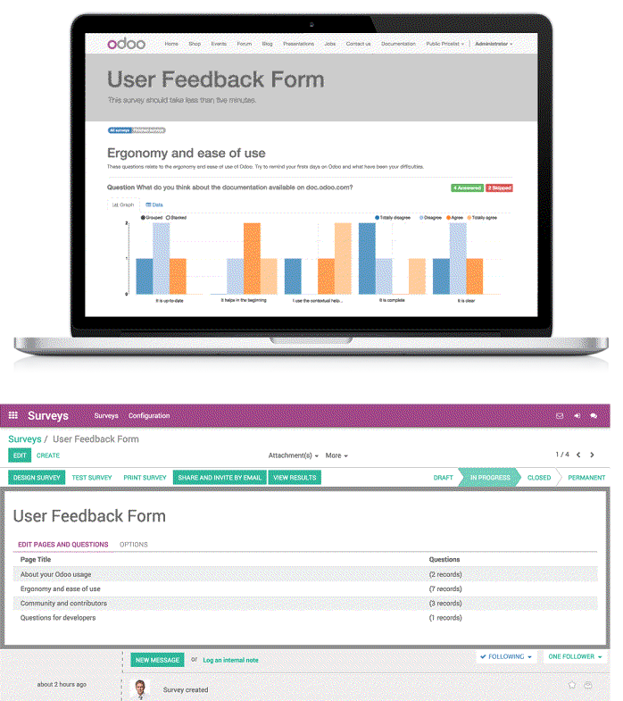 Odoo image and text block