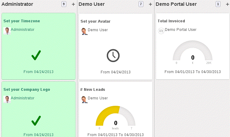 Odoo - Sample 1 for three columns